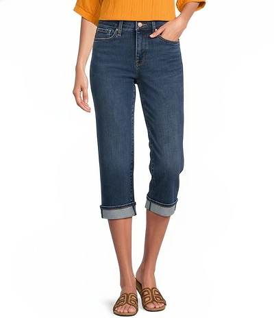 NYDJ Marilyn Cool Embrace® Stretch Denim Slim Straight Mid Rise Capri Stretch Jeans