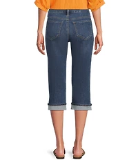 NYDJ Marilyn Cool Embrace® Stretch Denim Slim Straight Mid Rise Capri Stretch Jeans