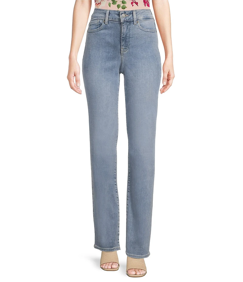 NYDJ Marilyn Stitching Straight Leg High Waisted Jeans