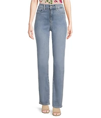 NYDJ Marilyn Stitching Straight Leg High Waisted Jeans