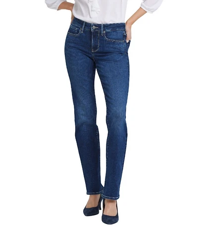 NYDJ Marilyn Stitching Straight Leg High Waisted Jeans