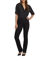NYDJ Marilyn Straight Leg High Rise Jeans