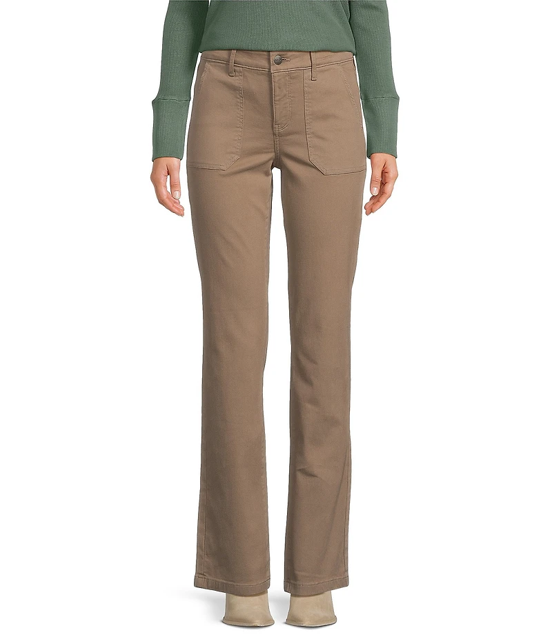 NYDJ Marilyn Straight Leg High-Rise Utility Pocket Jeans