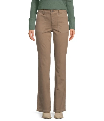 NYDJ Marilyn Straight Leg High-Rise Utility Pocket Jeans