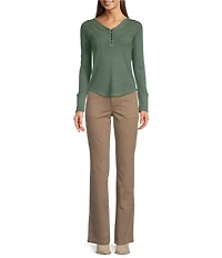 NYDJ Marilyn Straight Leg High-Rise Utility Pocket Jeans