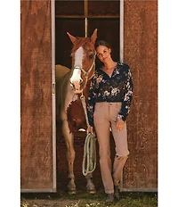 NYDJ Marilyn Straight Leg High-Rise Utility Pocket Jeans