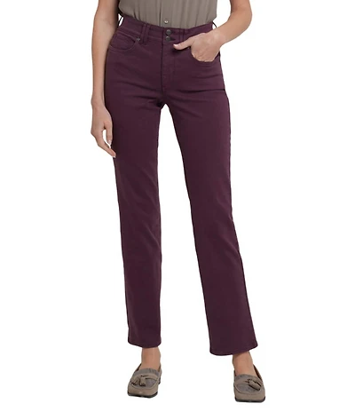 NYDJ Marilyn Straight Leg High-Rise Utility Pocket Jeans