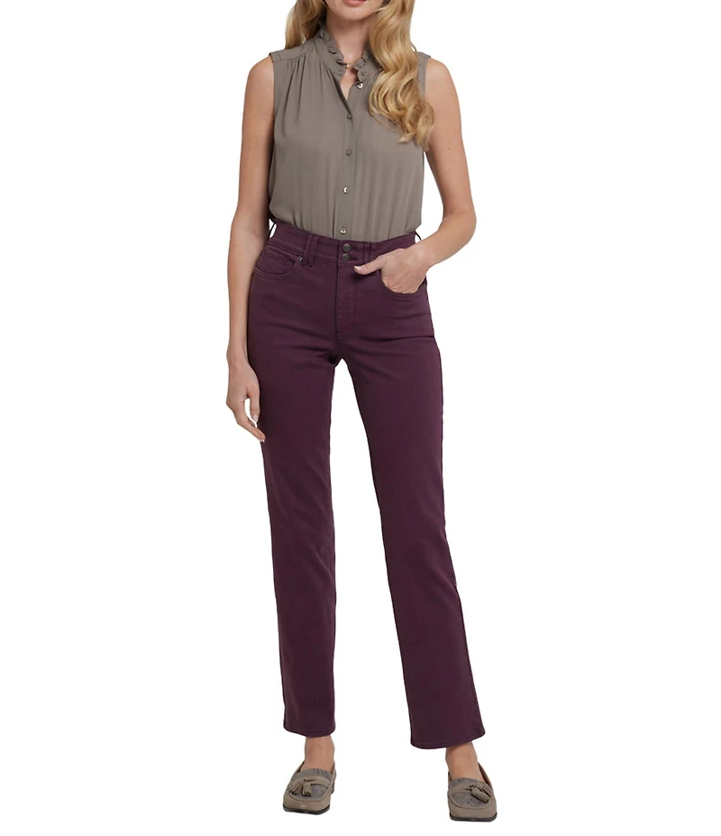 NYDJ Marilyn Straight Leg High Rise Utility Pocket Jeans