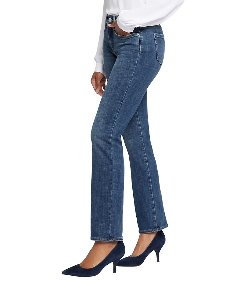 NYDJ Marilyn Straight Leg Stretch Denim Mid Rise Jeans