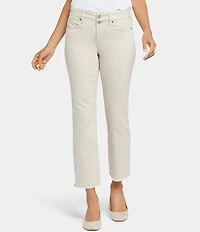 NYDJ Marilyn Stretch Denim 5-Pocket Frayed Hem Ankle Jeans