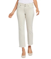 NYDJ Marilyn Stretch Denim 5-Pocket Frayed Hem Ankle Jeans