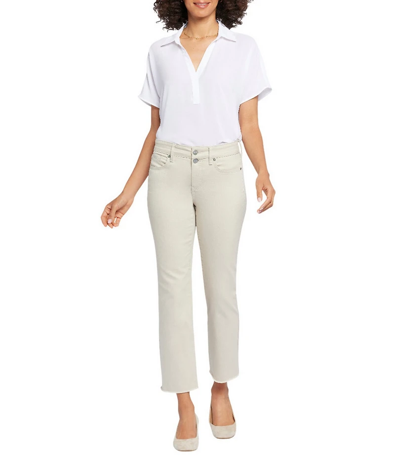 NYDJ Marilyn Stretch Denim 5-Pocket Frayed Hem Ankle Jeans