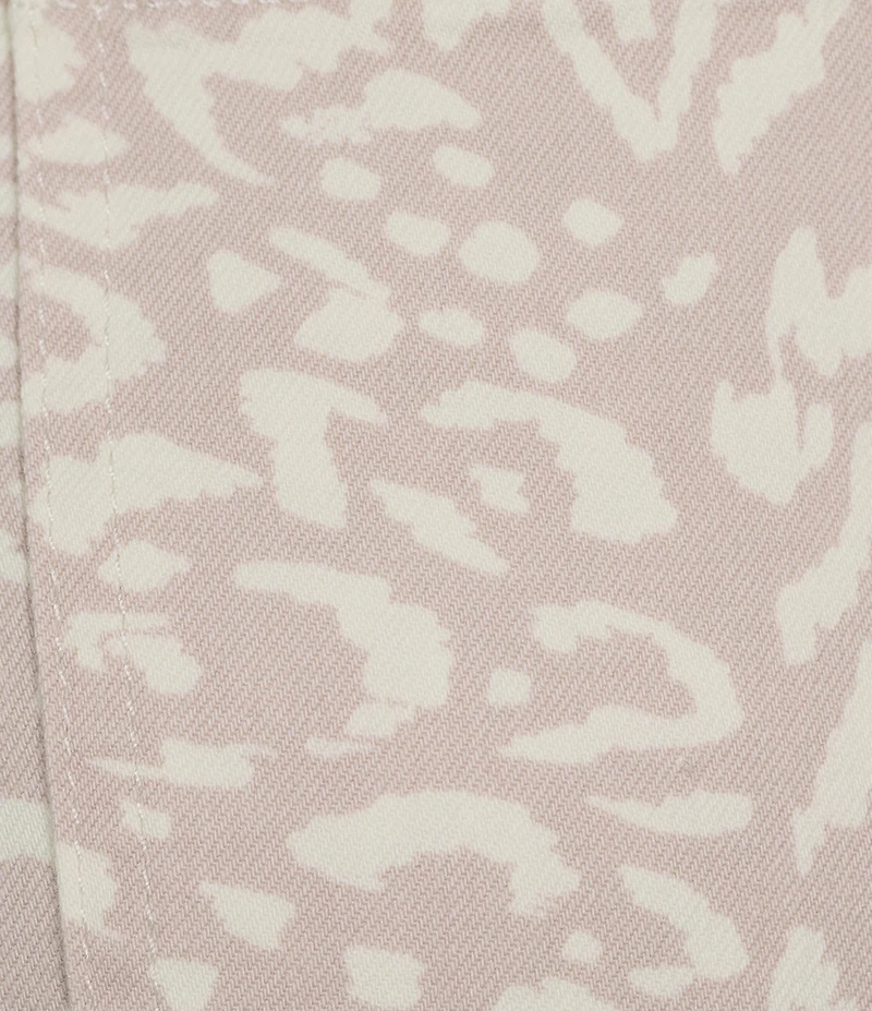 NYDJ Marilyn Stretch Denim Animal Print Straight Leg Crop Length Jeans