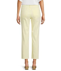 NYDJ Marilyn Stretch Denim Lift Tuck® Mid Rise Straight Leg Frayed Hem Ankle Jeans