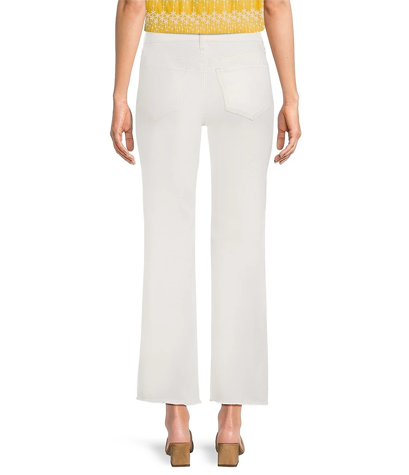 NYDJ Marilyn Stretch Denim Lift Tuck® Mid Rise Straight Leg Frayed Hem Ankle Jeans