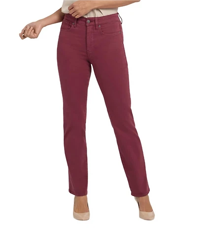 NYDJ Marilyn Stretch Denim Straight Leg High Rise Jeans