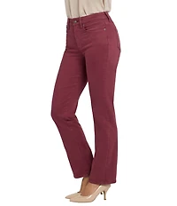 NYDJ Marilyn Stretch Denim Straight Leg High Rise Jeans