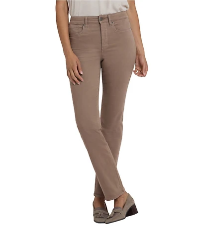 NYDJ Marilyn Stretch Denim Straight Leg High Rise Jeans