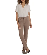 NYDJ Marilyn Stretch Denim Straight Leg High Rise Jeans