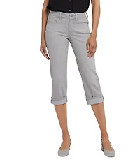 NYDJ Marilyn Stretch Denim Straight-Leg Lift Tuck® Cool Embrace® Cropped Jeans