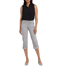 NYDJ Marilyn Stretch Denim Straight-Leg Lift Tuck® Cool Embrace® Cropped Jeans