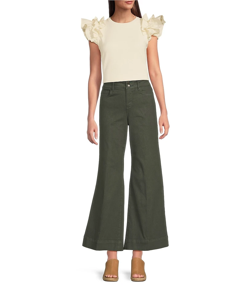 NYDJ Mia Stretch Denim High Rise Ankle Palazzo Jeans