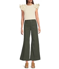 NYDJ Mia Stretch Denim High Rise Ankle Palazzo Jeans