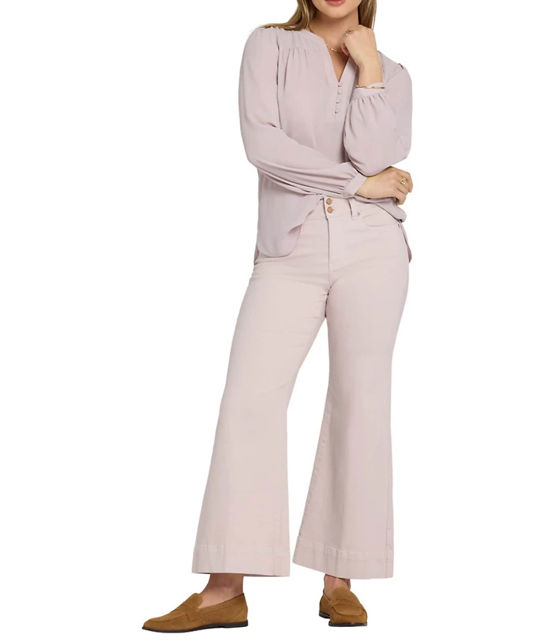 NYDJ Mia Stretch Denim High Rise Ankle Palazzo Jeans