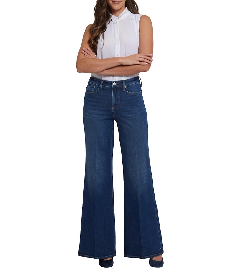 NYDJ Mia Stretch Denim Palazzo High Rise Wide Leg Jeans