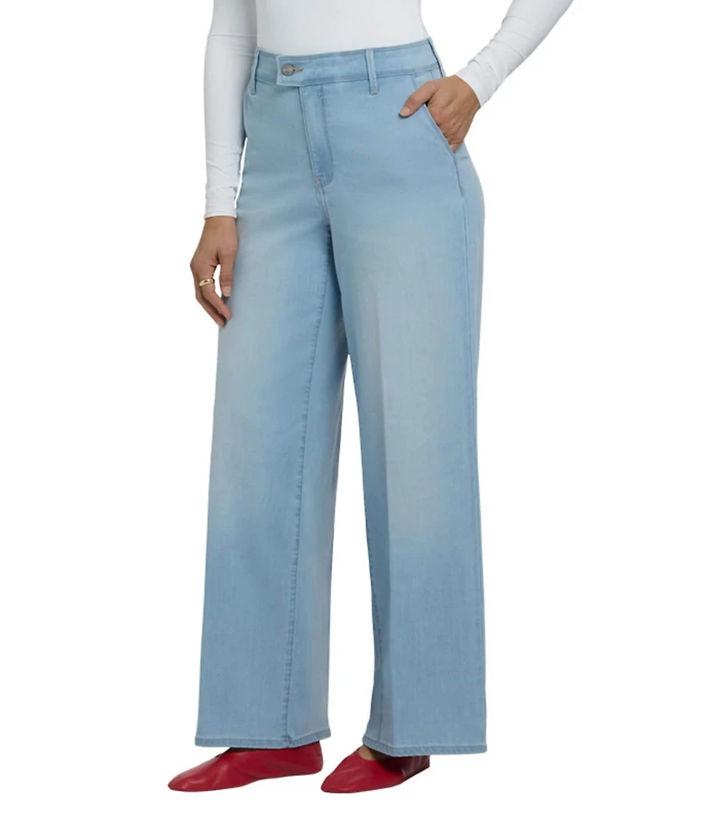 NYDJ Mona Stretch Denim High Rise Wide Leg Trouser Jeans