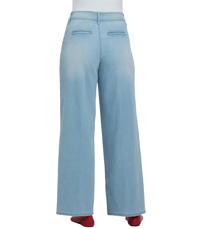 NYDJ Mona Stretch Denim High Rise Wide Leg Trouser Jeans