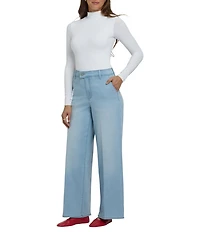 NYDJ Mona Stretch Denim High Rise Wide Leg Trouser Jeans