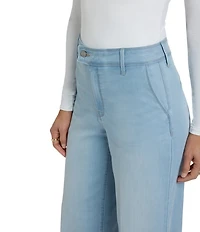 NYDJ Mona Stretch Denim High Rise Wide Leg Trouser Jeans