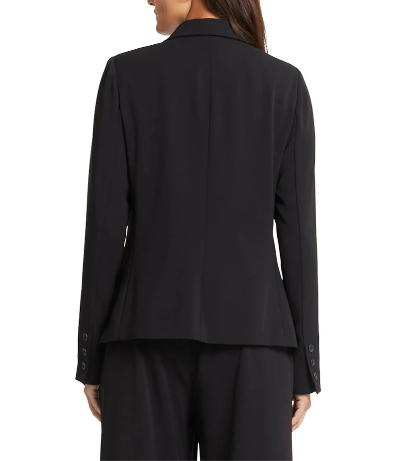 NYDJ Peak Lapel Collar Long Sleeve Double Breasted Modern Blazer Jacket