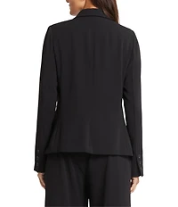 NYDJ Peak Lapel Collar Long Sleeve Double Breasted Modern Blazer Jacket