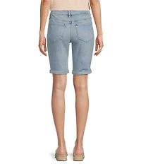 NYDJ Petite Size Briella Mid-Rise Denim Rolled Cuff Shorts