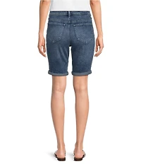 NYDJ Petite Size Briella Mid-Rise Denim Rolled Cuff Shorts
