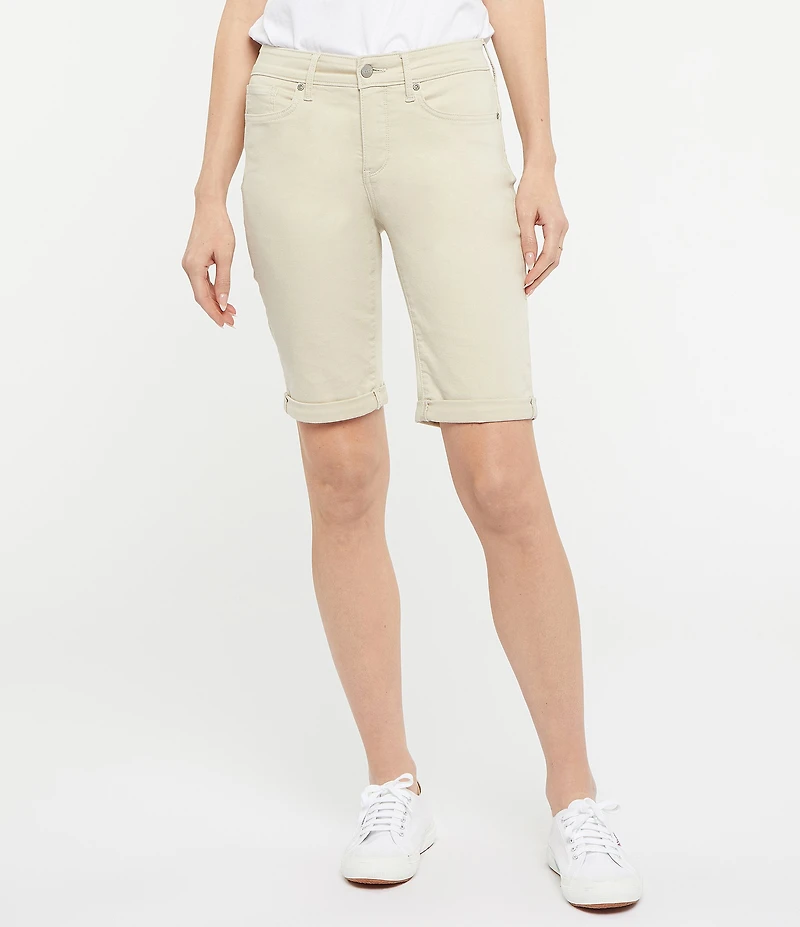 NYDJ Petite Size Briella Rolled-Cuff Denim Shorts