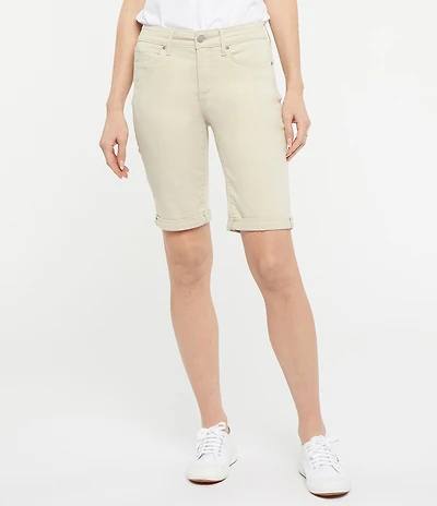 NYDJ Petite Size Briella Rolled-Cuff Denim Shorts