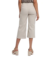 NYDJ Petite Size Brigitte High Waisted Wide Leg Capri Jeans