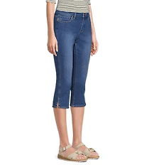 NYDJ Petite Size Chloe Capri Side Slit Jeans