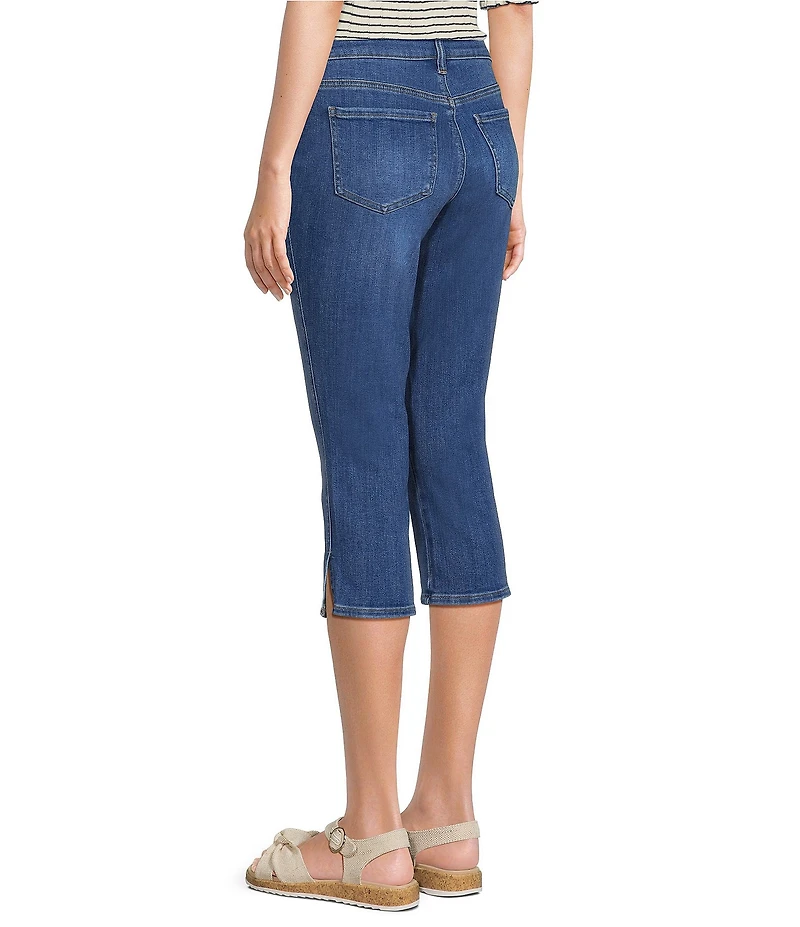 NYDJ Petite Size Chloe Capri Side Slit Jeans
