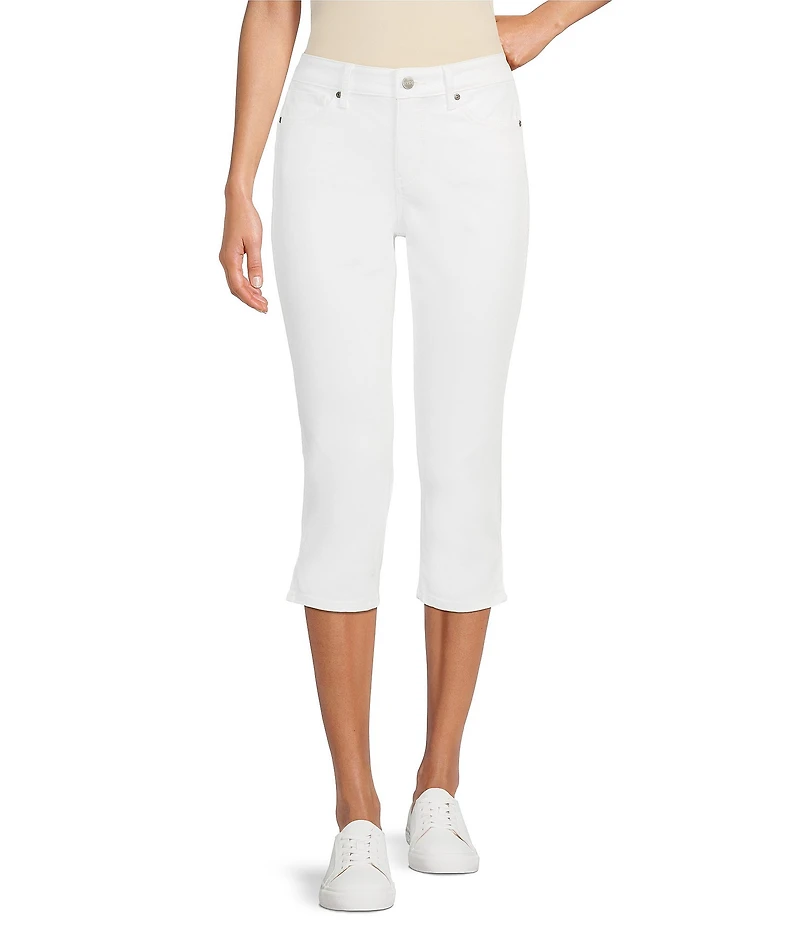 NYDJ Petite Size Chloe Side Slit Hem Capri Jeans