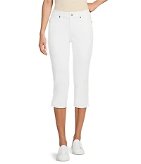NYDJ Petite Size Chloe Side Slit Hem Capri Jeans