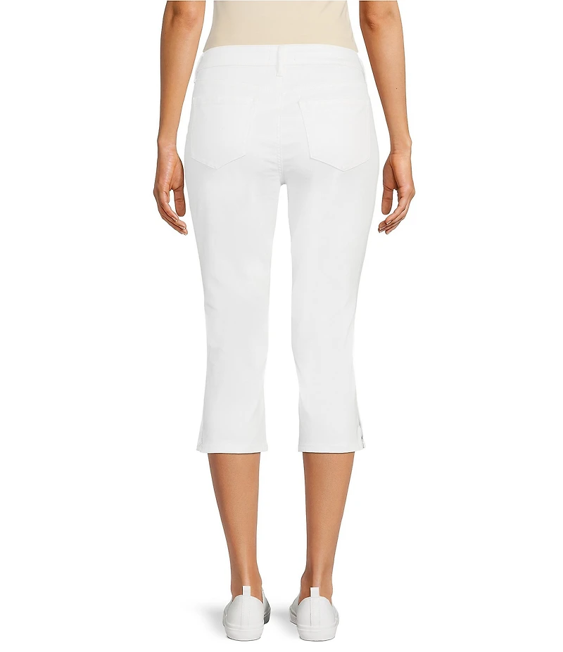 NYDJ Petite Size Chloe Side Slit Hem Capri Jeans
