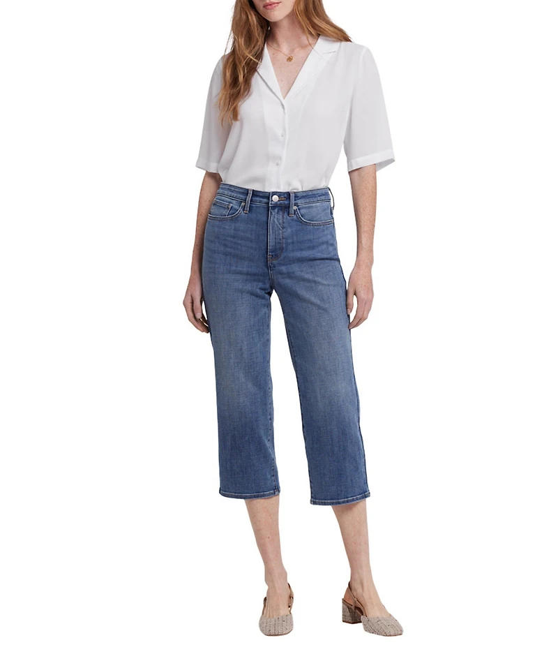 NYDJ Petite Size Joni Lift Tuck® Technology High-Rise Relaxed Capri Jeans