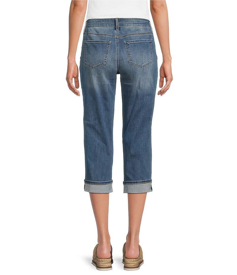 NYDJ Petite Size Marilyn Cuffed Cool Embrace® Lift Tuck® Capri Denim Jeans