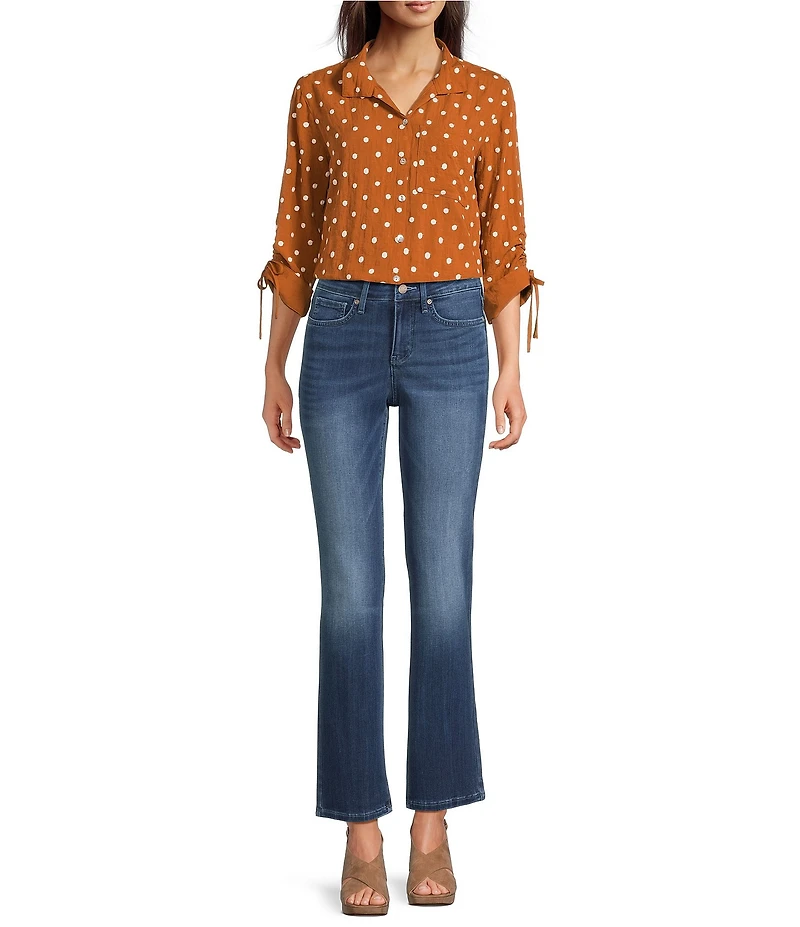 NYDJ Petite Size Marilyn High Rise Waist Straight Leg Ankle Jeans