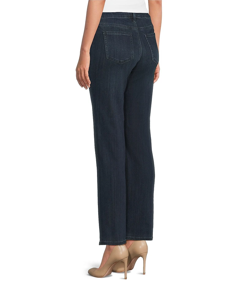 NYDJ Petite Size Marilyn High Rise Waist Straight Leg Ankle Jeans