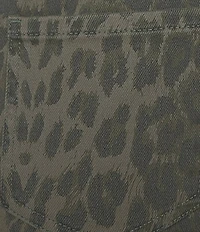 NYDJ Petite Size Marilyn Leopard Straight Leg High Rise Jeans